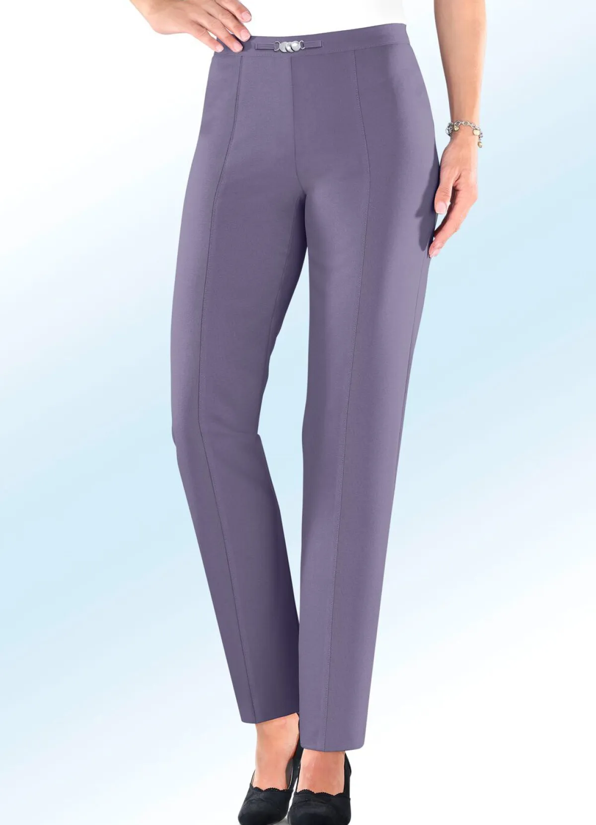 Online KLAUS MODELLE MADE IN GERMANY Hose mit rückwärtigem Dehnbundeinsatz AMETHYST