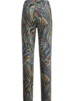 Outlet BADER Hose mit rückwärtigen Dehnbundeinsätzen JEANSBLAU-SALBEI-BRAUN