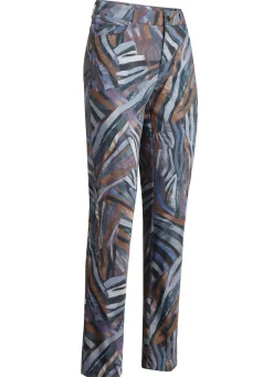 Sale BADER Hose mit rückwärtigen Dehnbundeinsätzen JEANSBLAU-SCHOKO-AUBERGINE