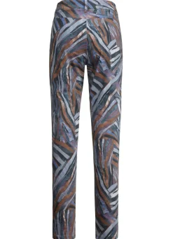 Sale BADER Hose mit rückwärtigen Dehnbundeinsätzen JEANSBLAU-SCHOKO-AUBERGINE