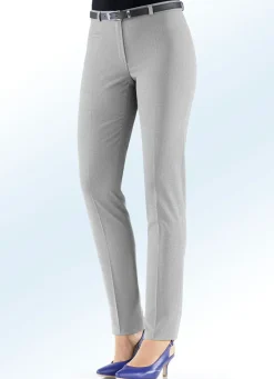 Discount BADER Hose mit schmaler Fußweite HELLGRAU MEL.