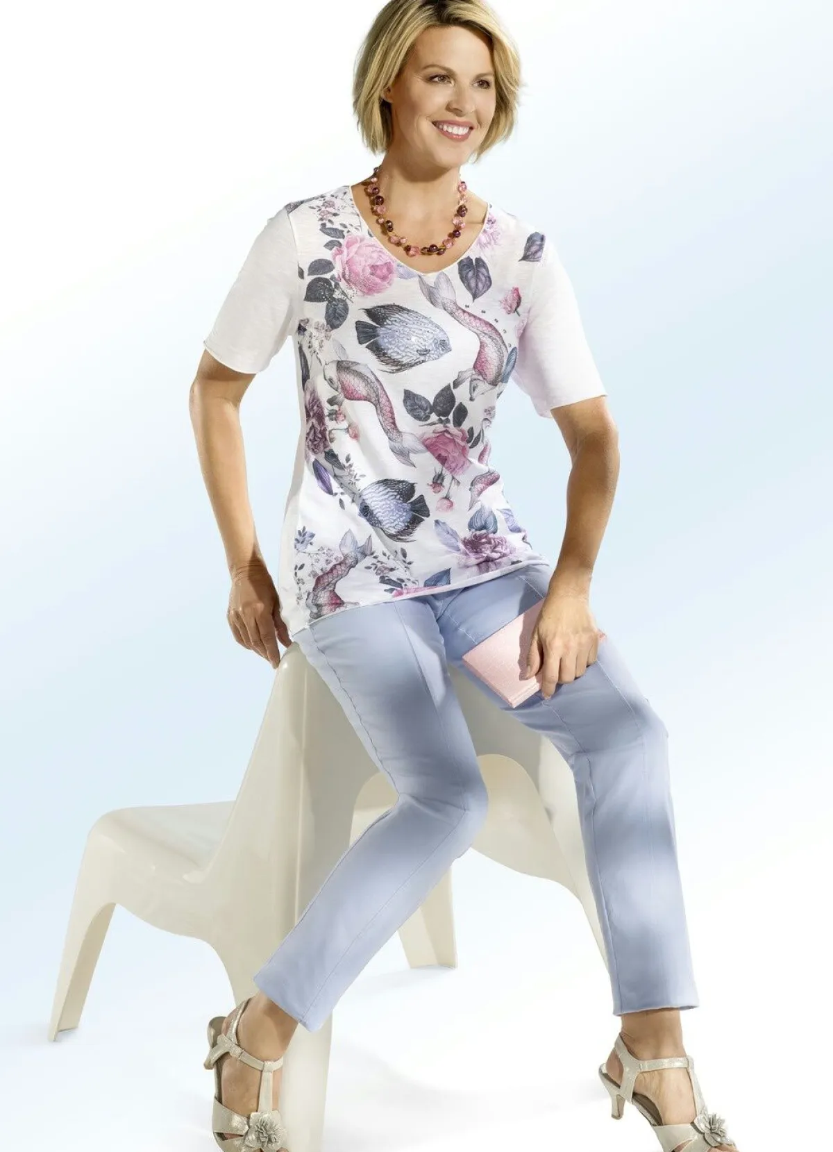 BADER Hose mit schmaler Fußweite BLEU