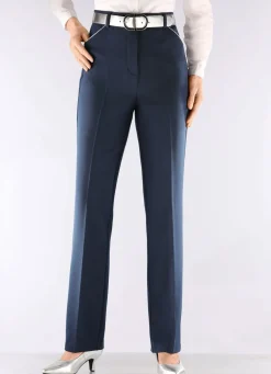 Clearance BADER Hose mit silberfarbener Kontrastpaspel MARINE