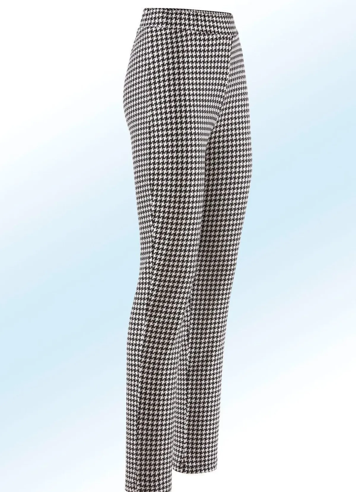 Discount BADER Hose mit trendiger Hahnentritt-Dessinierung SCHWARZ-WEISS
