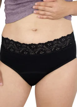 New HYDAS Hygiene-Damen-Slip mit Spitze von SCHWARZ