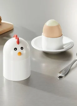 BADER 3-in-1 Eierköpfer, Eierbecher und Warmhalter WEISS