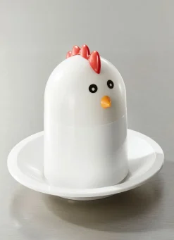 BADER 3-in-1 Eierköpfer, Eierbecher und Warmhalter WEISS