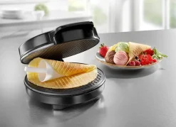 Online BADER 2-in-1 Hörnchen- und Eiswaffel-Maker SCHWARZ
