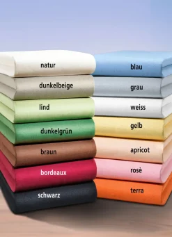 BADER irisette Mako-Jersey-Spannbetttuch SCHWARZ