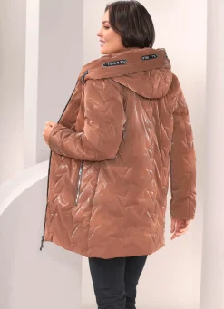 Best BADER Jacke in topmodischer Lackoptik MANDEL
