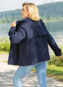 Clearance BADER Jacke in Trench-Optik DUNKELBLAU