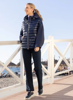 Outlet BADER Jacke in trendaktuellem Materialmix MARINE