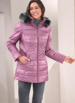 Discount BADER Jacke mit abnehmbarem Kunstpelz-Besatz KROKUS