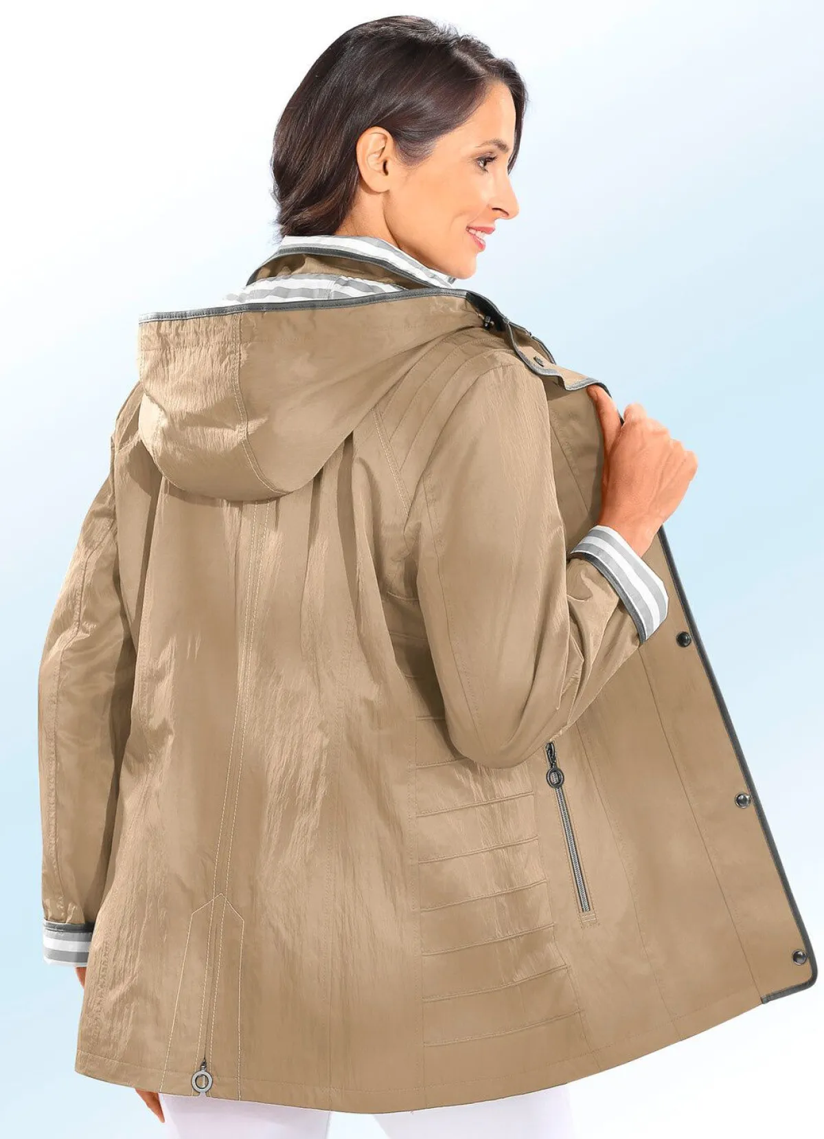 Discount BADER Jacke mit abnehmbarer Kapuze BEIGE