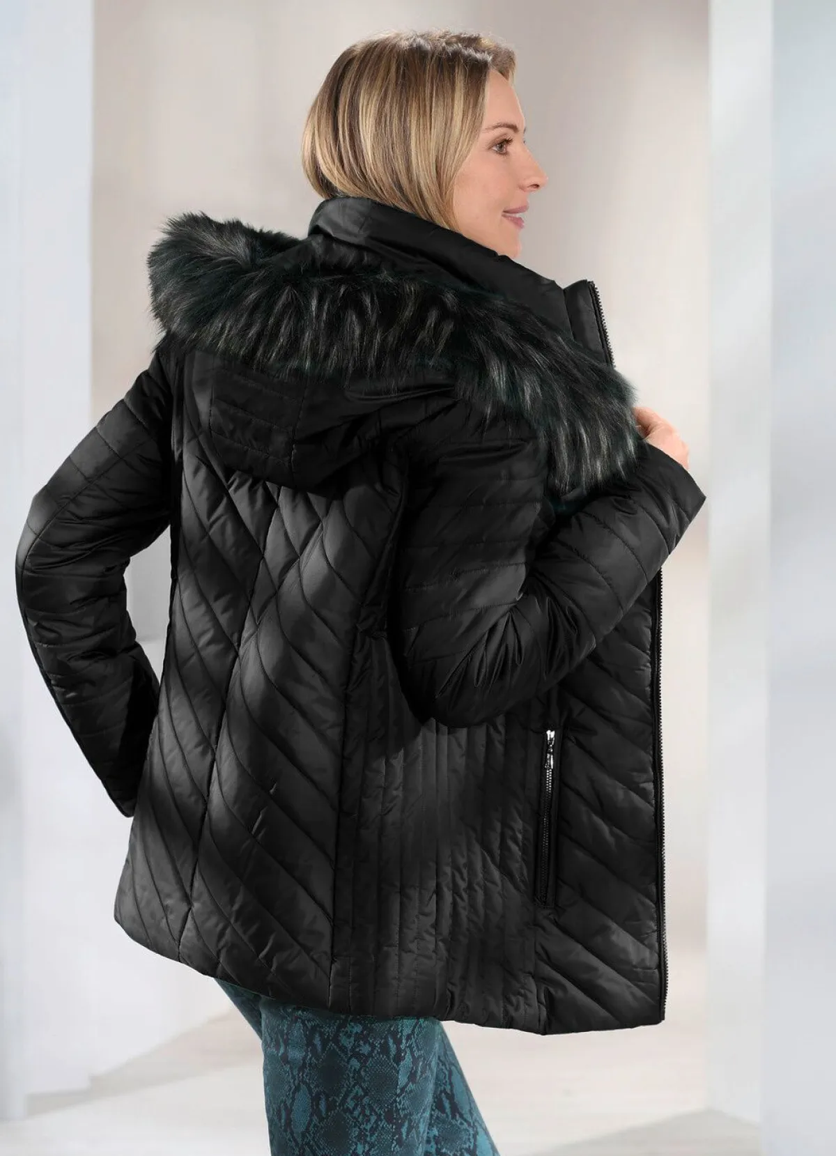 Online BADER Jacke mit abnehmbarer Kapuze SCHWARZ