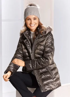 Best BADER Jacke mit abnehmbarer Kapuze ESPRESSO