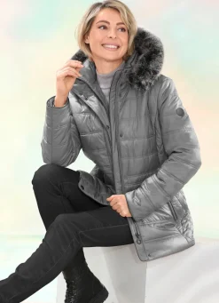 Clearance BADER Jacke mit abnehmbarer Kapuze STEINGRAU