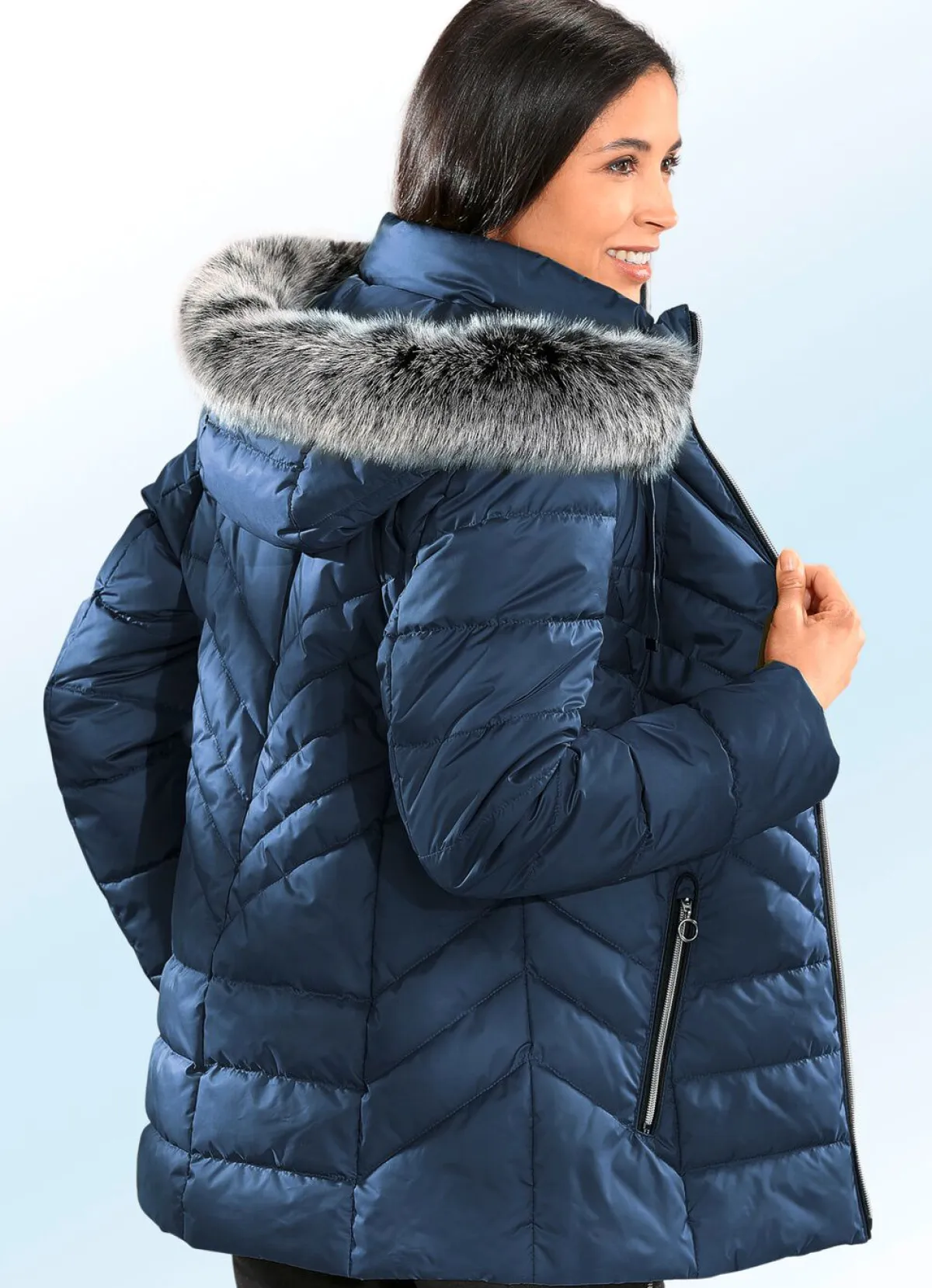 Outlet BADER Jacke mit abnehmbarer Kapuze INDIGOBLAU