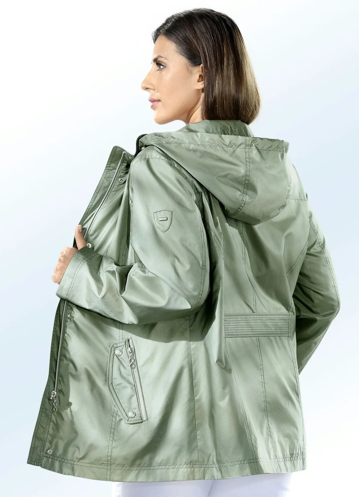 Clearance BADER Jacke mit abnehmbarer Kapuze JADEGRÜN