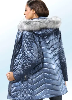 Outlet BADER Jacke mit abnehmbarer Kapuze JEANSBLAU