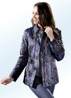 Clearance BADER Jacke mit Blüten- und Blätterdessin NACHTBLAU