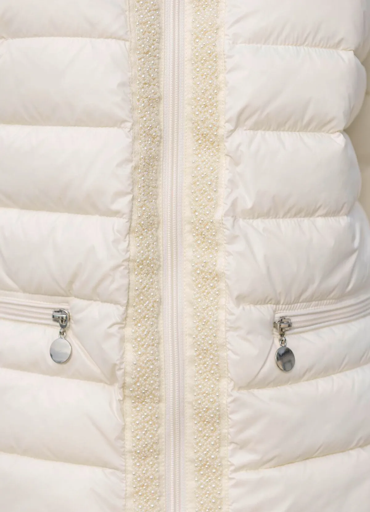 Clearance BADER Jacke mit dekorativer Perlenzier ECRU