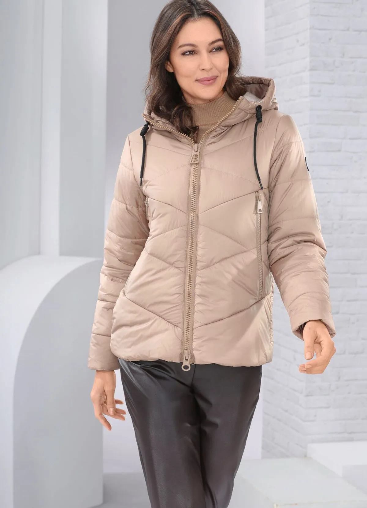 Outlet BADER Jacke mit fester Kapuze GOLDBEIGE