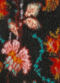 Best BADER Jacke mit Floralprint SCHWARZ-ROT-GELB