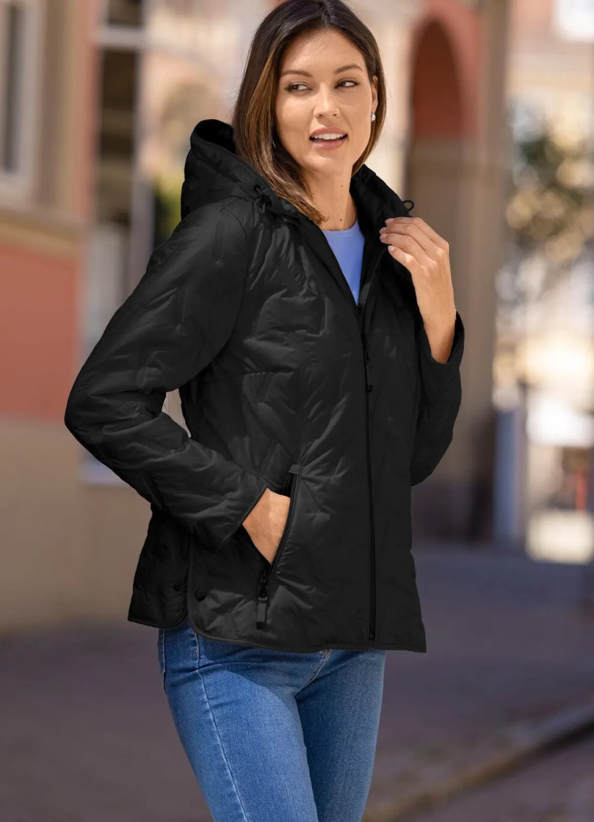 BADER Jacke mit geklebten Kammern SCHWARZ