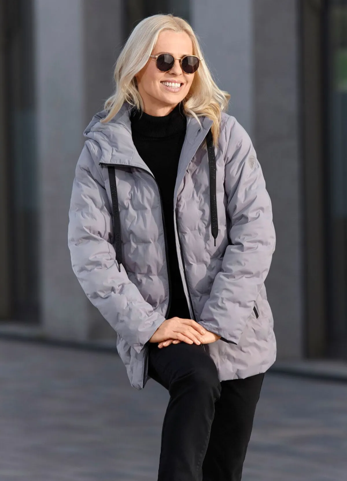 New BADER Jacke mit geklebten Kammern STEINGRAU
