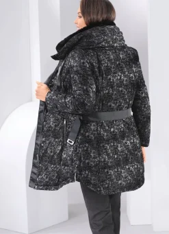 Online BADER Jacke mit Gürtel SCHWARZ
