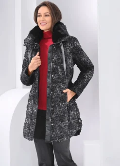 Online BADER Jacke mit Gürtel SCHWARZ