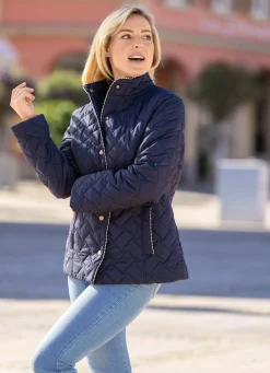New BADER Jacke mit interessantem Stepp MARINE
