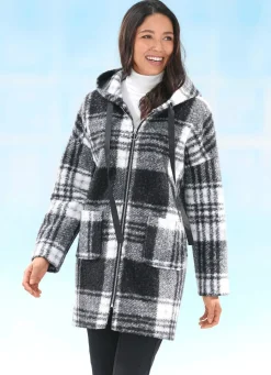 Hot BADER Jacke mit Karodessin SCHWARZ-GRAU-NATURWEISS