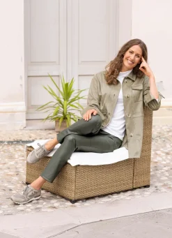 Outlet laurakent Jacke mit Knopfleiste KHAKI