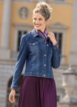 Hot B/ANCA Jacke mit Knopfleiste JEANSBLAU