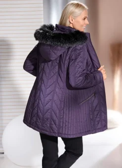 New BADER Jacke mit Längssteppung seitlich LILA