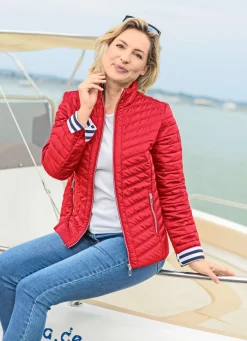 BADER Jacke mit Reißverschlussleiste ROT