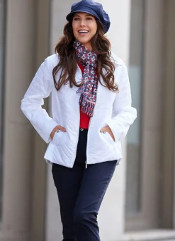Discount BADER Jacke mit Reißverschlussleiste WEISS