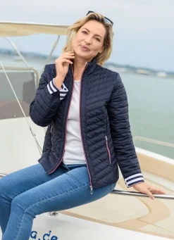 Discount BADER Jacke mit Reißverschlussleiste MARINE