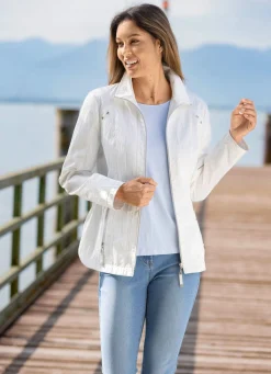 Clearance BADER Jacke mit Reißverschlusstaschen CREME