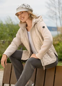 Best BADER Jacke mit trendgenauem Laserstepp ECRU
