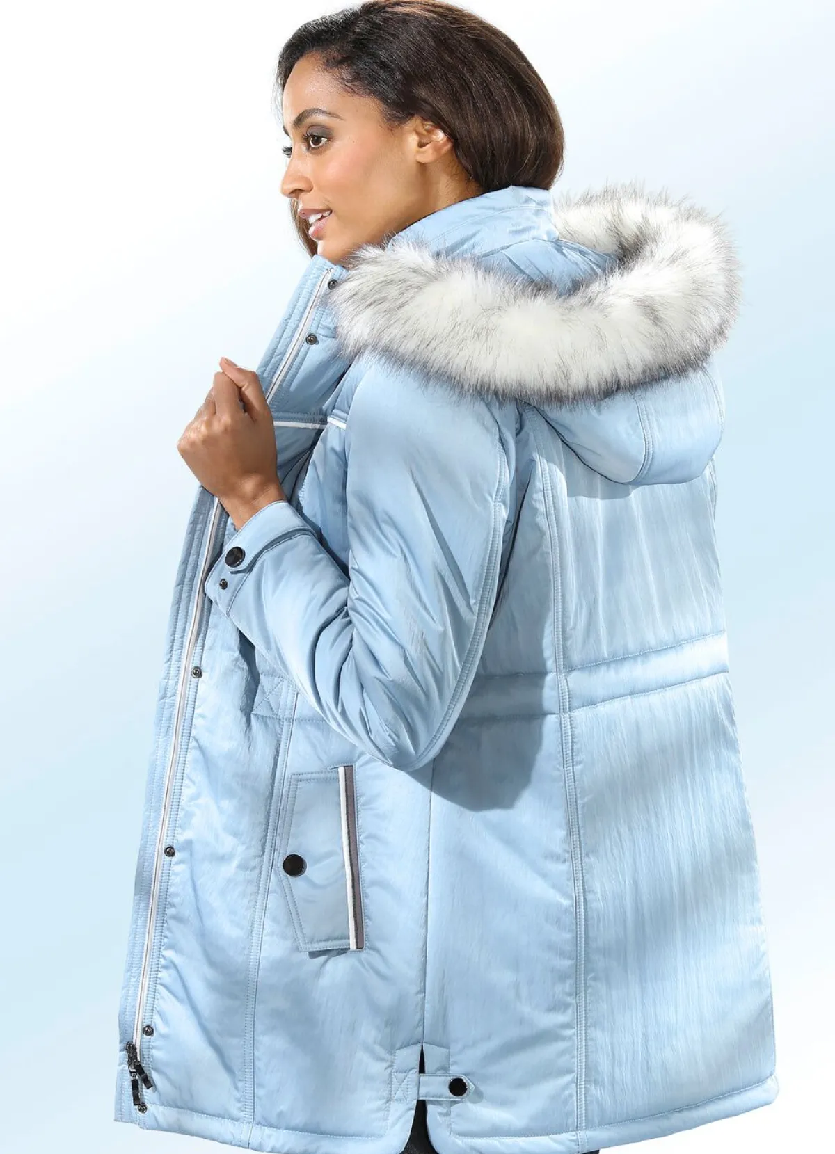 Clearance BADER Jacke mit 2-Wege-Reißverschluss EISBLAU