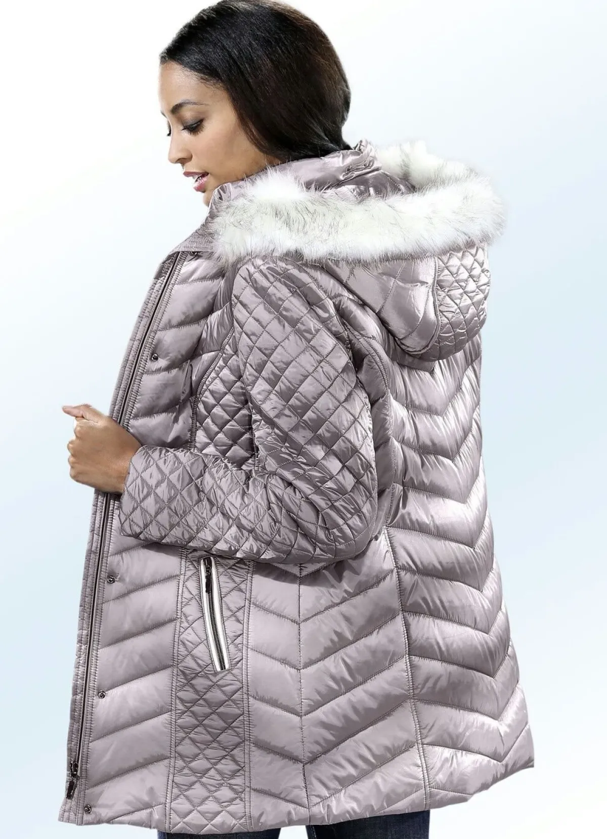 Best BADER Jacke mit weißer Kontrastpaspelierung PLATIN