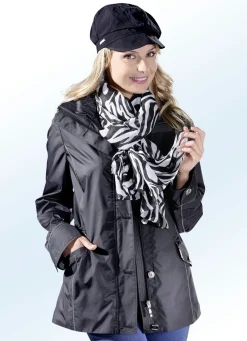 Hot BADER Jacke mit kontrastfarbenen Ziersteppnähten SCHWARZ