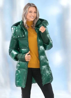 Best BADER Jacke mit langem Strickbund am Ärmelabschluss DUNKELGRÜN