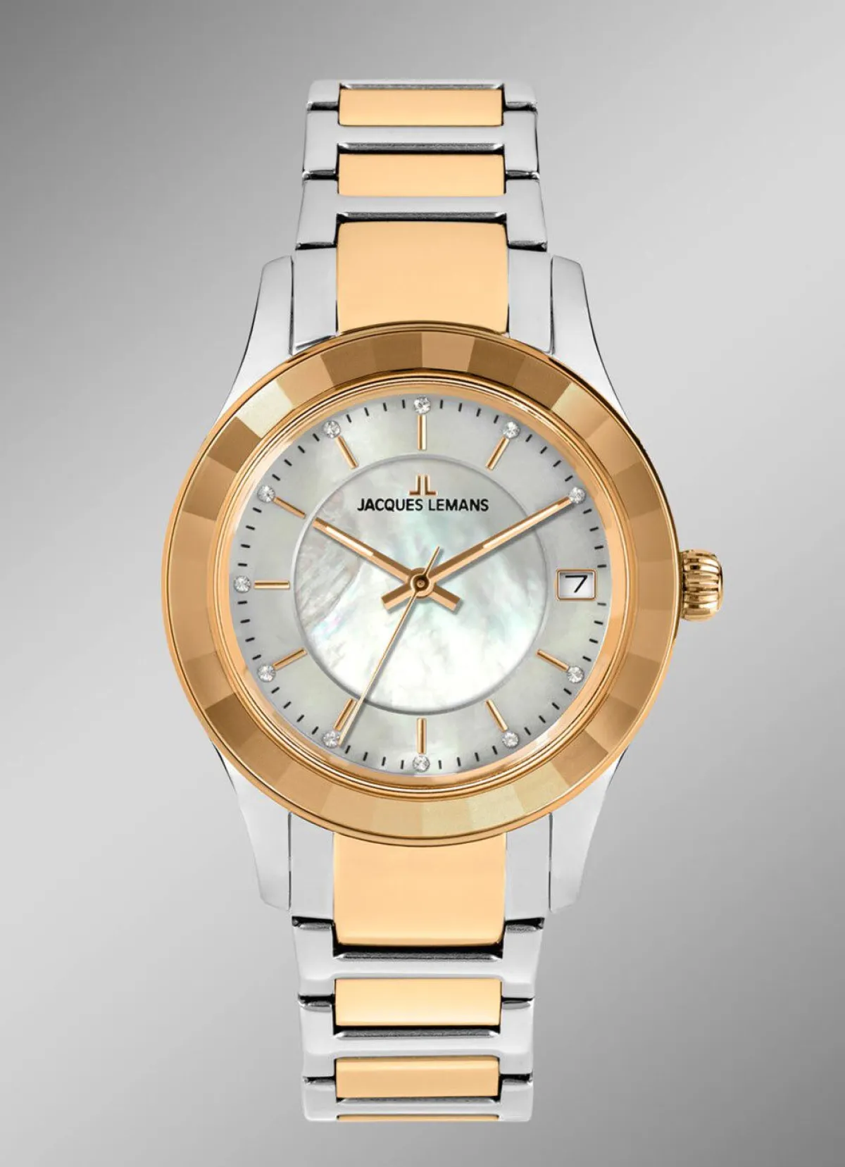 BADER Jacques Lemans Quartz-Damenuhr - Eleganz in Bicolor