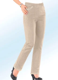 Online BADER Jeans in komfortabler Schlupfform BEIGE
