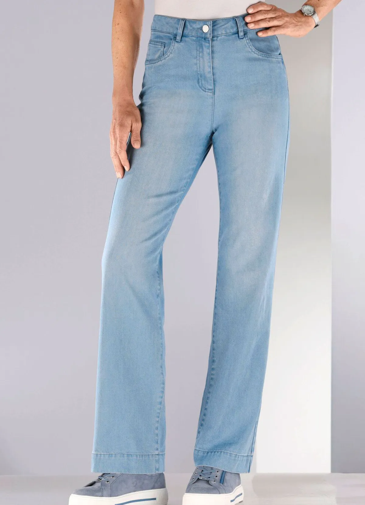 Best BADER Jeans in 5-Pocket-Form HELLBLAU