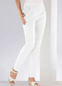 BADER Jeans in Schlupfform WEISS